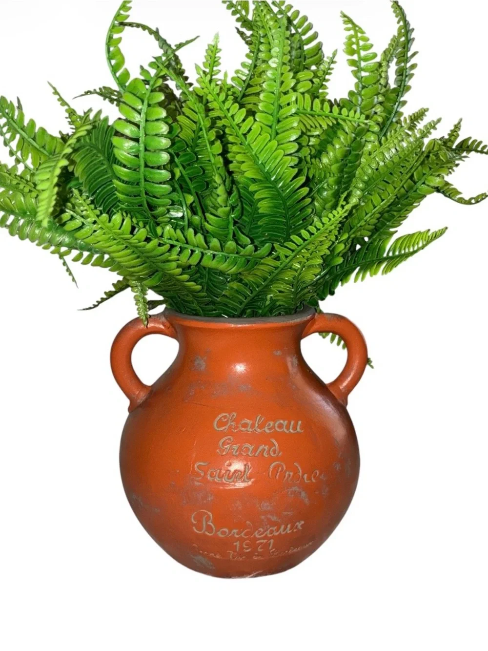 Vintage 1971 Chateau Grand Saint-André Bordeaux wine jug or‎ vase 2 handles